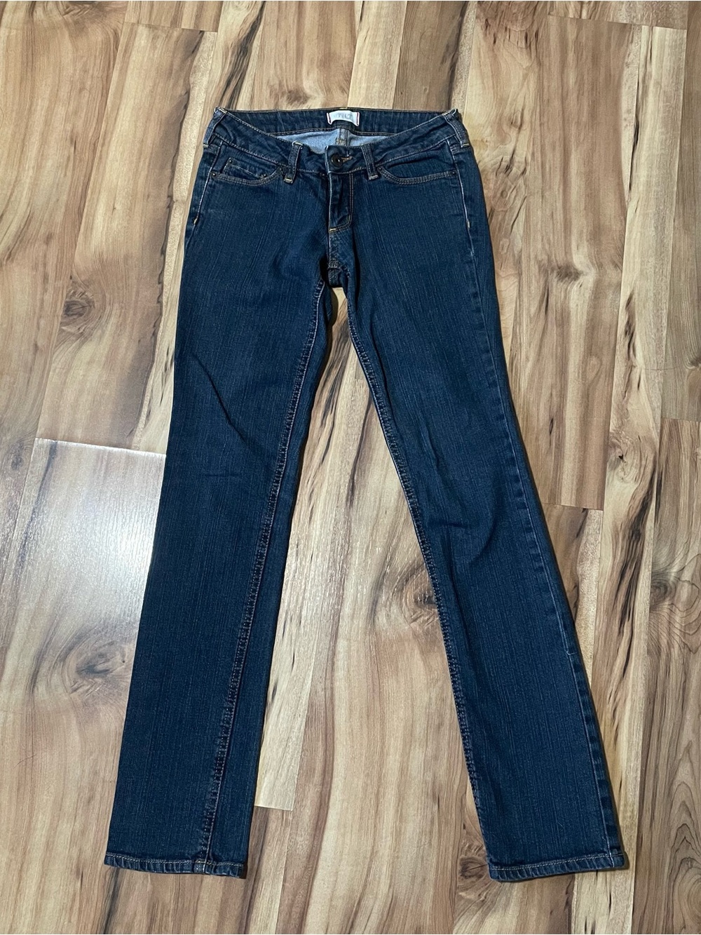 Y2K 00s Tilt Jeans Blue Dark Wash Skinny Low Rise Sz 0